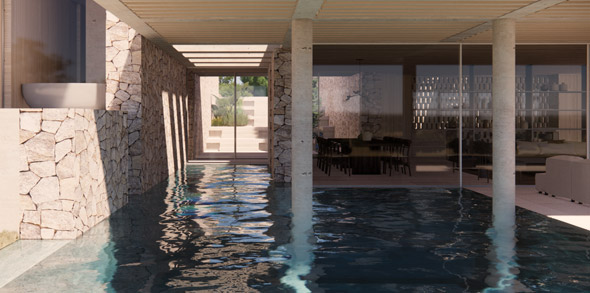 Residential complex in Helmata of Kefallonia island