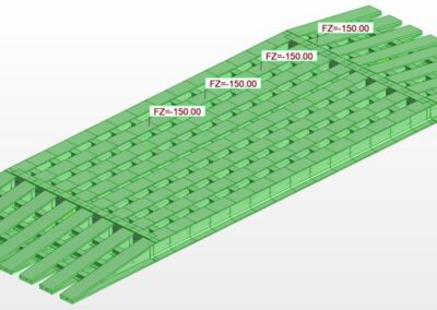 This study assesses the structural adequacy of a 7m steel bridge due to the passage of heavy-duty vehicles.