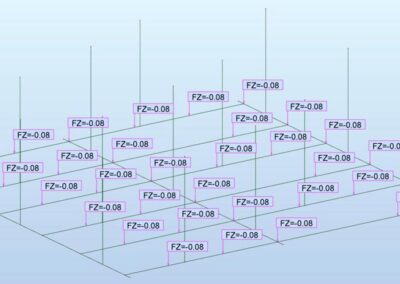 Structural Engineering services for Panel supporting steel structure